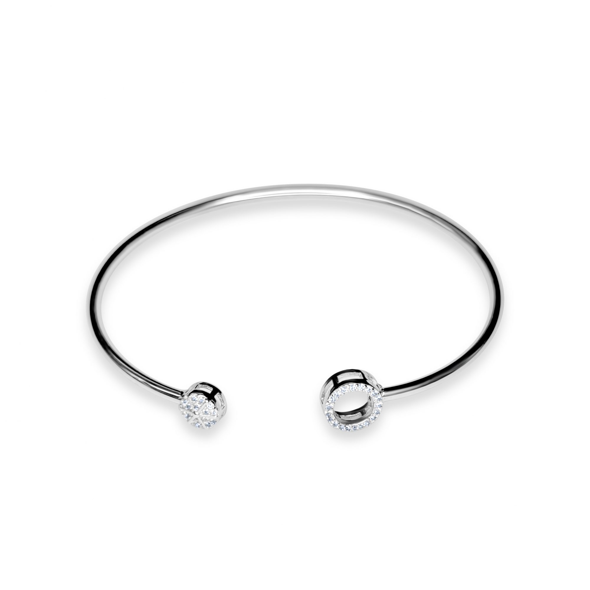 Adjustable bracelet with zircon stones