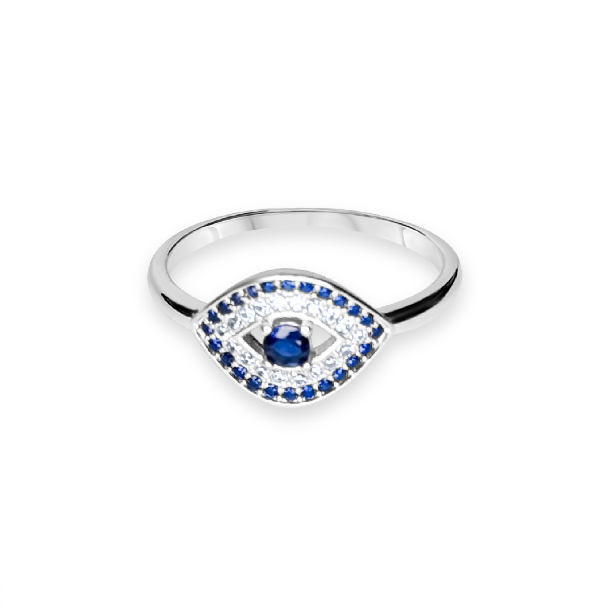 Eye ring with zircon stones