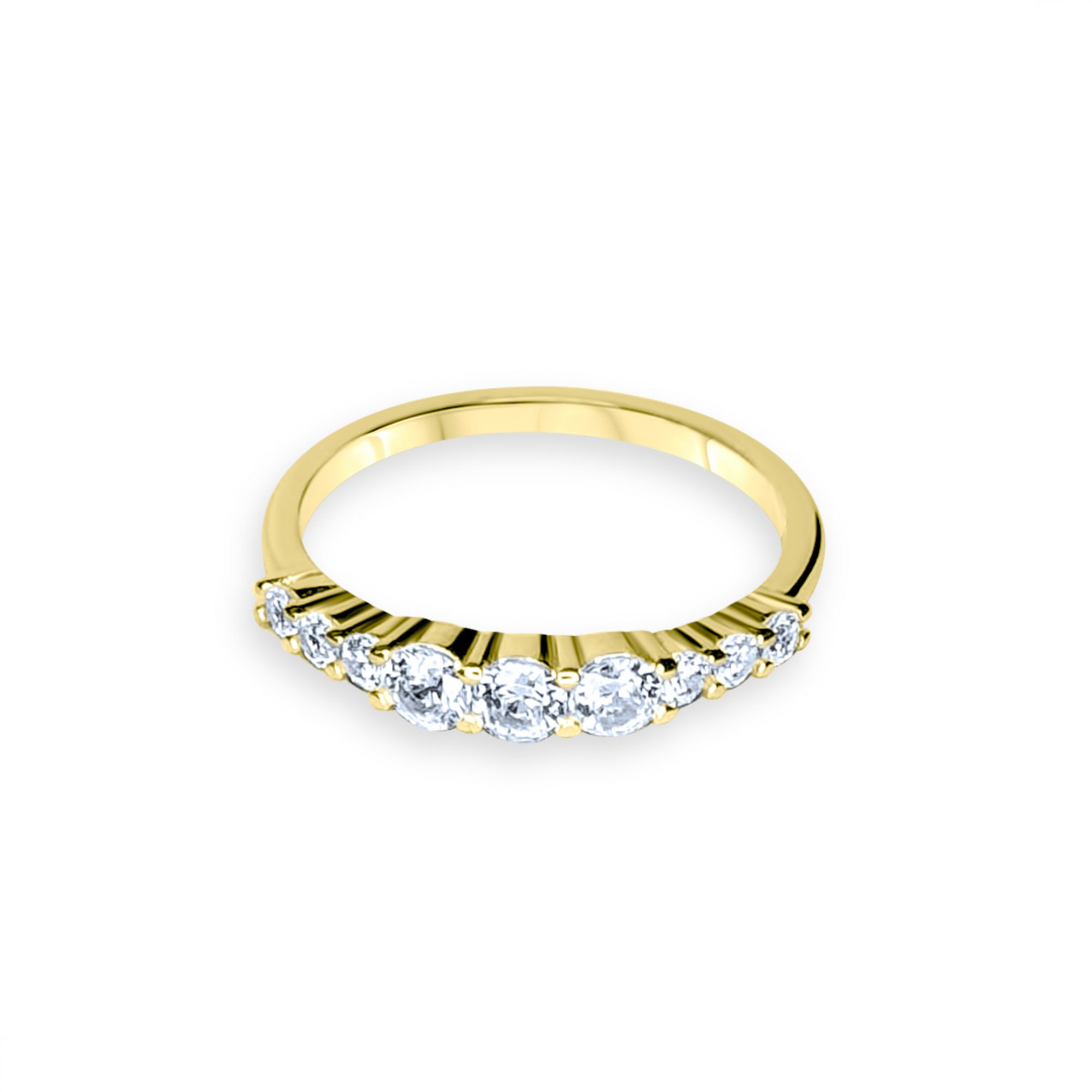 Gold plated ring with zircon stones