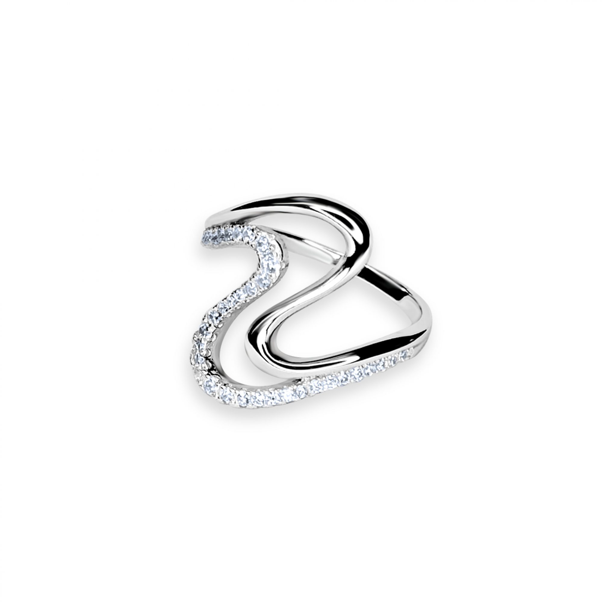 Ring with zircon stones