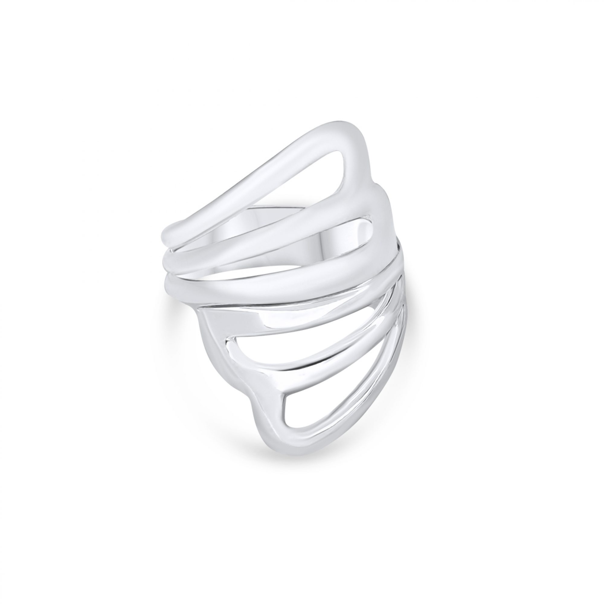 Silver polished ring