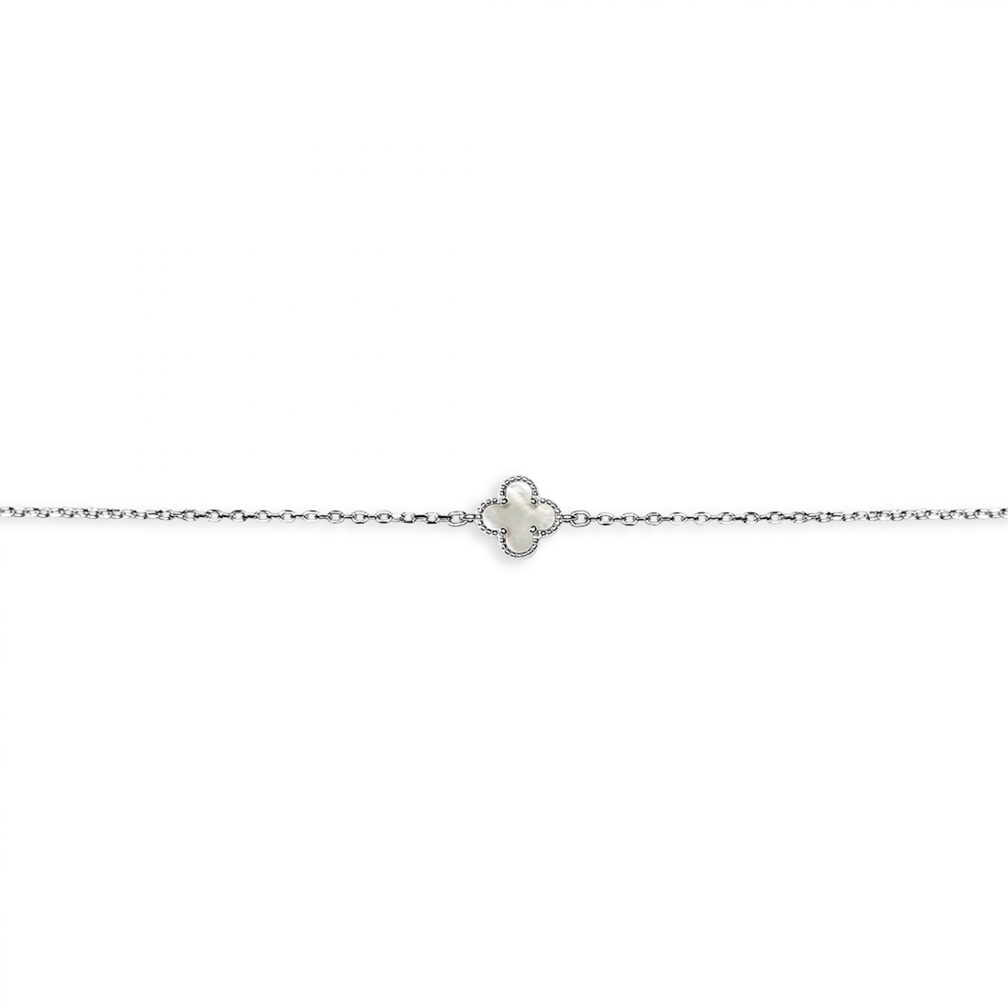 Bracelet with mother of pearl and zircon stones
