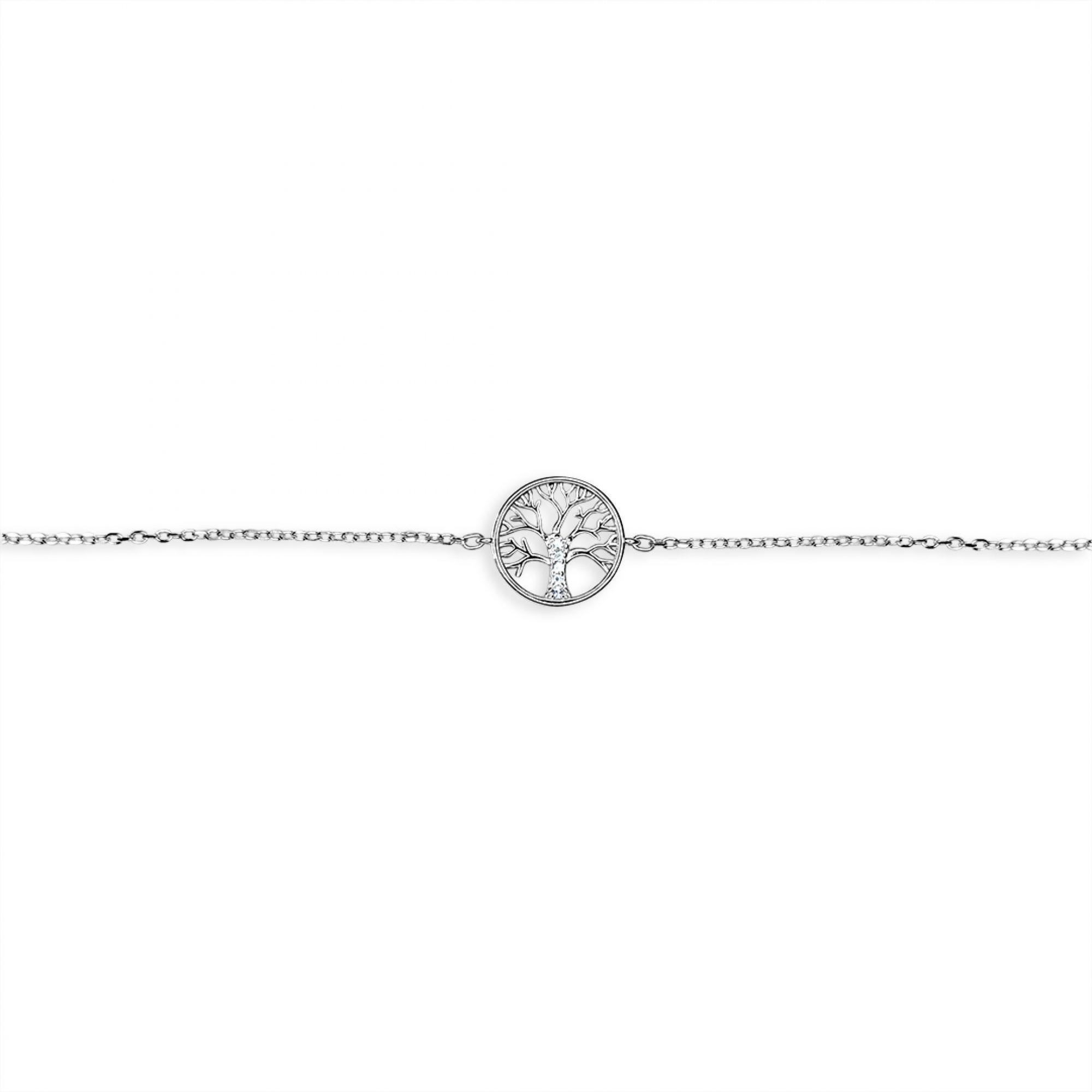 Tree of life bracelet with zircon stones