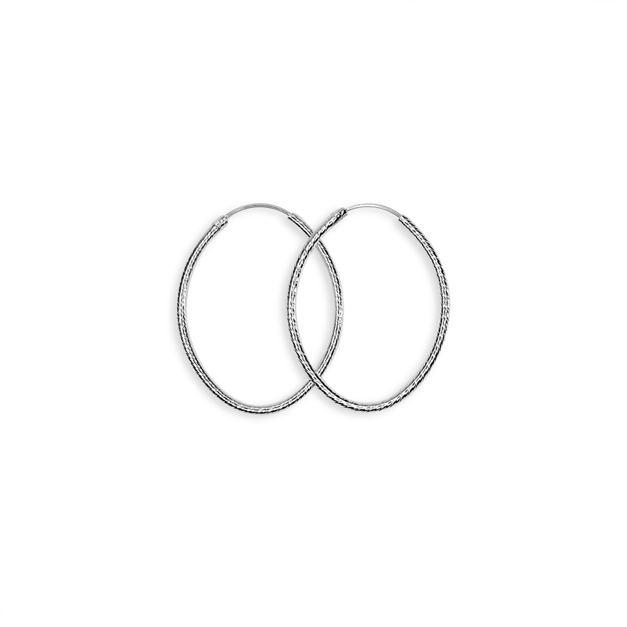 Silver engraved hoops 