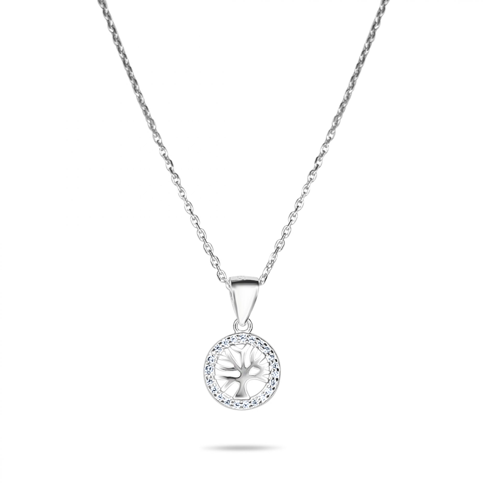 Tree of life necklace with zircon stones