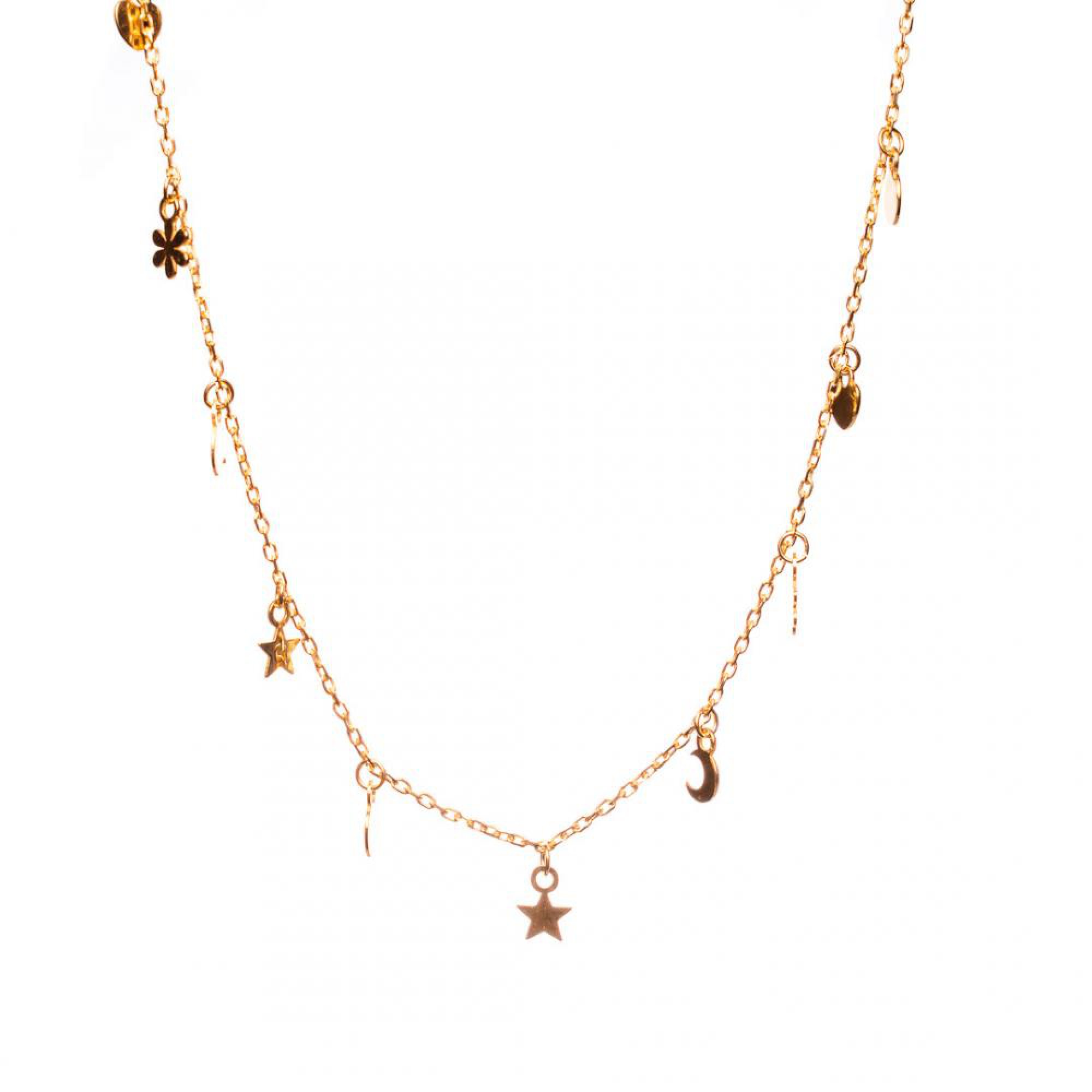 Gold plated dangle necklace 