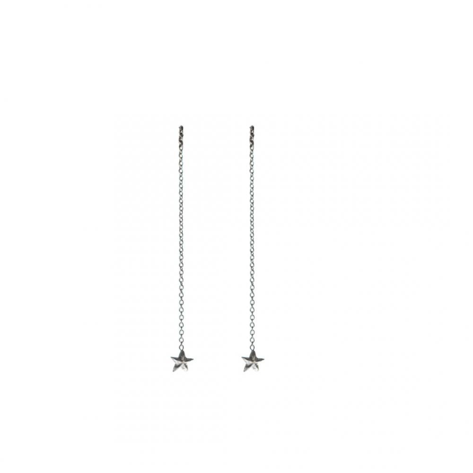 Chain earrings with a star