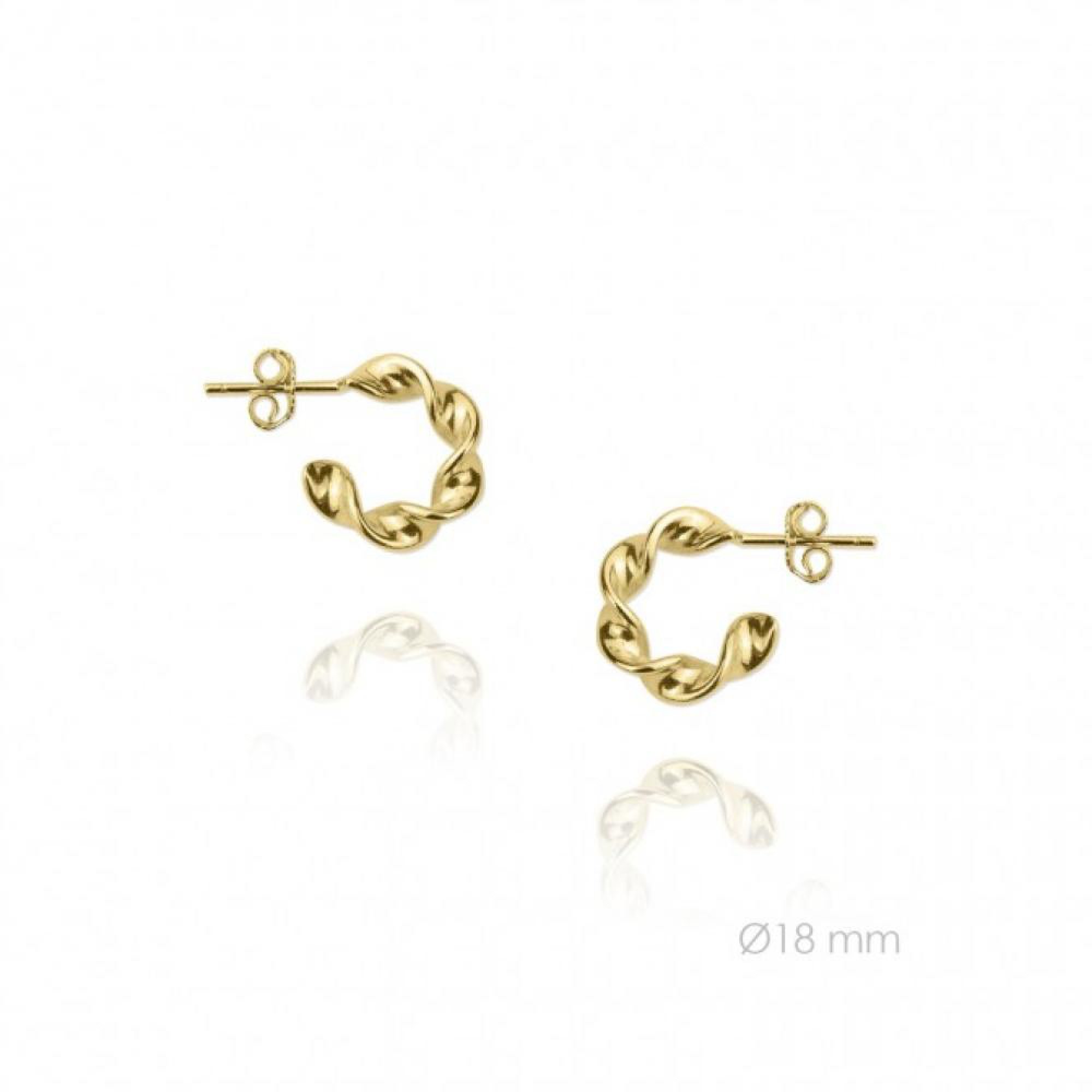 Gold plated twisted earrings