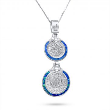 petsios Κολιέ δίσκος της Φαιστού με πέτρες όπαλ