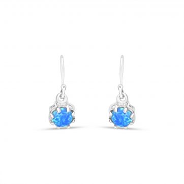 petsios Σκουλαρίκια κρεμαστά με πέτρες όπαλ 