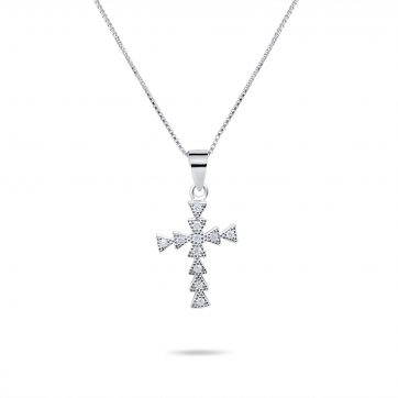 petsios Σταυρός με ζιργκόν πέτρες