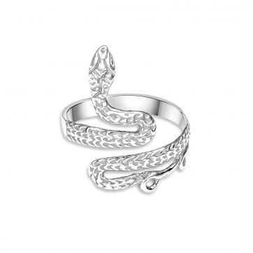 petsios Δαχτυλίδι φίδι οξειδωμένο σκαλιστό