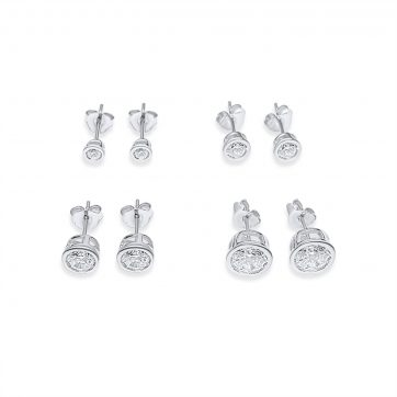 petsios Σκουλαρίκια καρφωτά με πέτρα ζιργκόν