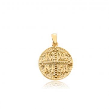 petsios Gold plated constantine pendant