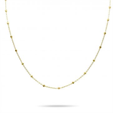 petsios Αλυσίδα λαιμού με κόμπους επίχρυση