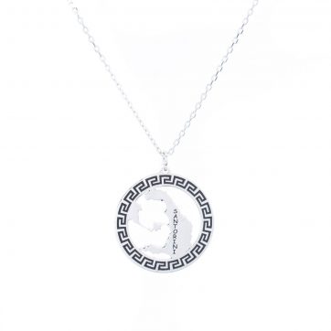 petsios Santorini necklace with meander