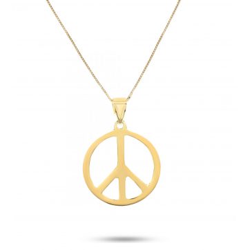 petsios Κολιέ σήμα της ειρήνης επίχρυσο