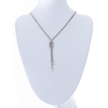 petsios Κολιέ κόμπος επιπλατινωμένο