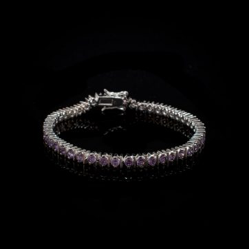 petsios Βραχιόλι ριβιέρα με πέτρες αμέθυστο