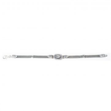 petsios Οξειδωμένο βραχιόλι με πέτρα ζιργκόν