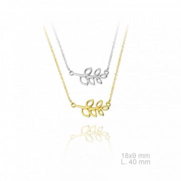 petsios Κολιέ με φύλλα