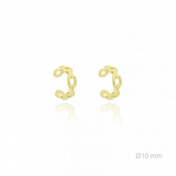 petsios Σκουλαρίκια Ear cuffs αλυσίδα επίχρυσα