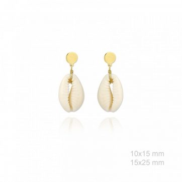 petsios Επίχρυσα σκουλαρίκια με κοχύλια