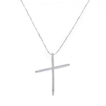 petsios Σταυρός με ζιργκόν πέτρες