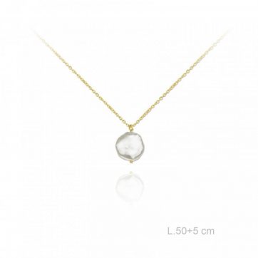 petsios Κολιέ επίχρυσο με φίλντισι