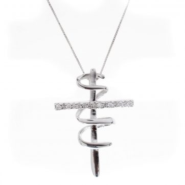 petsios Σταυρός με ζιργκόν πέτρες