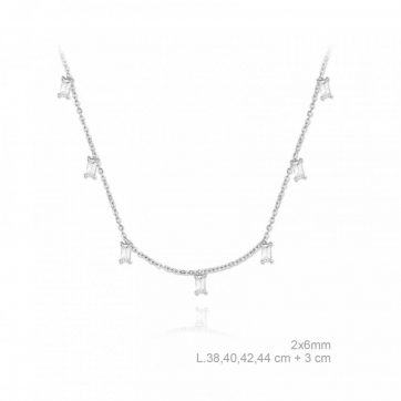 petsios Κολιέ με πέτρες ζιργκόν