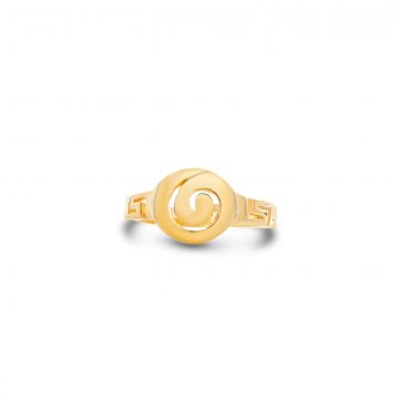 petsios Δαχτυλίδι μαίανδρος επίχρυσο