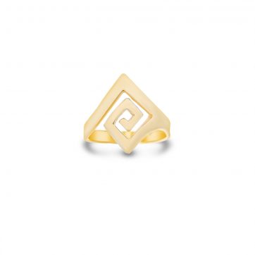 petsios Δαχτυλίδι μαίανδρος επίχρυσο