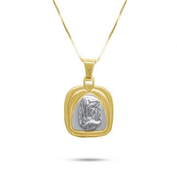 petsios Κολιέ Παναγία επίχρυσο