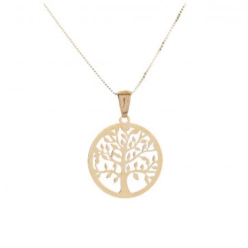 petsios Κολιέ δέντρο της ζωής επίχρυσο