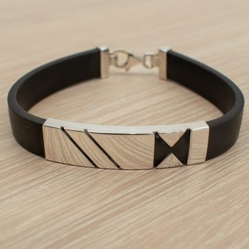 petsios Βραχιόλι καουτσούκ ασήμι