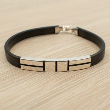 petsios Βραχιόλι καουτσούκ ασήμι