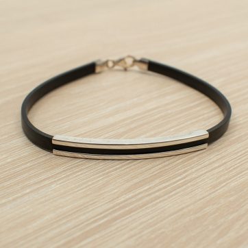 petsios Βραχιόλι καουτσούκ ασήμι