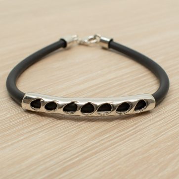 petsios Βραχιόλι καουτσούκ ασήμι