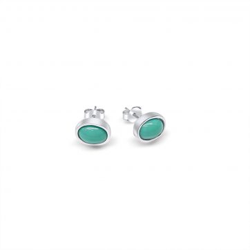 petsios Silver stud earrings with turquoise stones