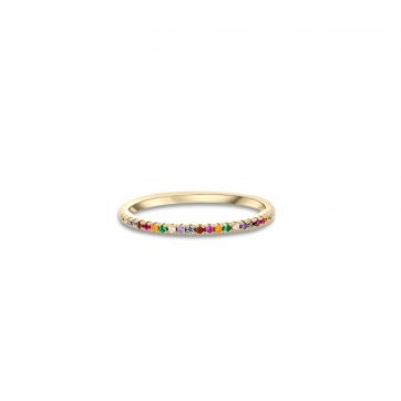 petsios Gold plated ring with natural stones