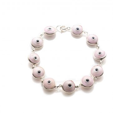 petsios Βραχιόλι μάτι με ροζ πέτρες