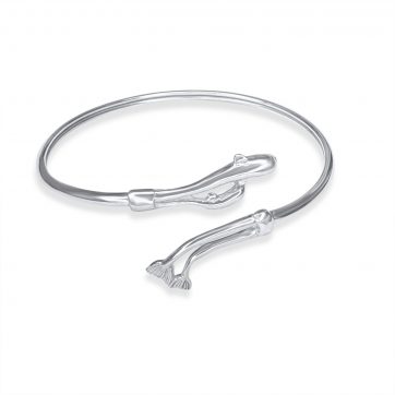 petsios Βραχιόλι κύκλος με διπλό δελφίνι