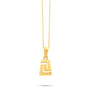 petsios Gold plated meander pendant 