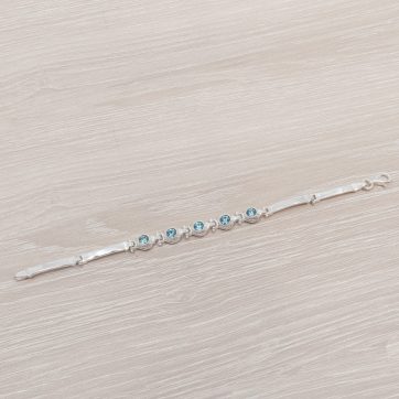 petsios Βραχιόλι με πέτρες άκουα μαρίν