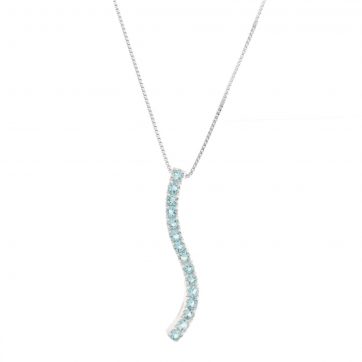 petsios Κολιέ με πέτρες άκουα μαρίν