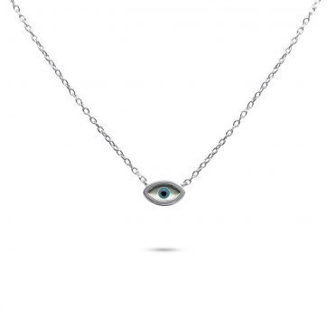 petsios Κολιέ μάτι με φίλντισι