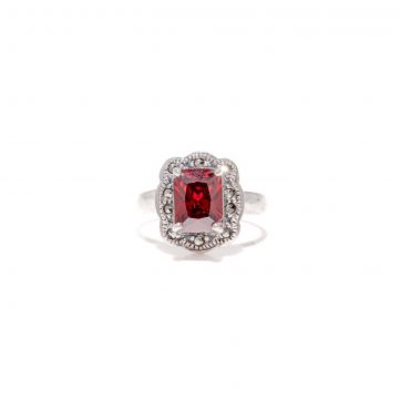 petsios Ring with garnet and marcasites