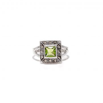 petsios Δαχτυλίδι με πέτρα ζιργκόν και μαρκασίτες