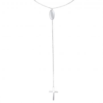 petsios Κολιέ σε στυλ Υ με σταυρό